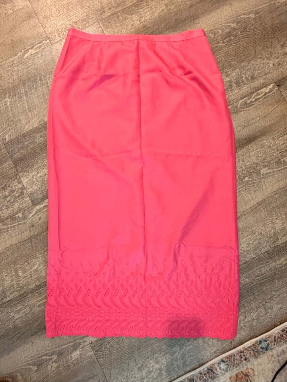 Talbots Rare Silk Embroidered Silk Dupioni Skirt 18 NWT